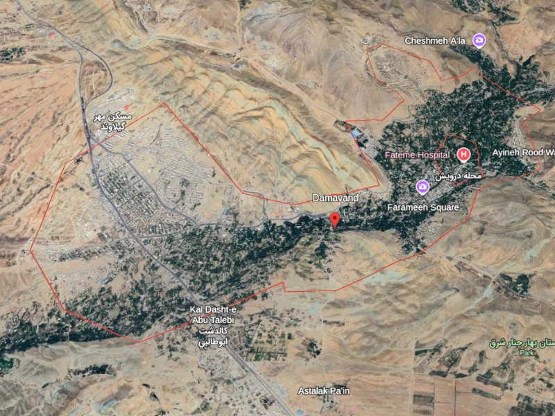 تهیه نقشه یو تی ام UTM در دماوند