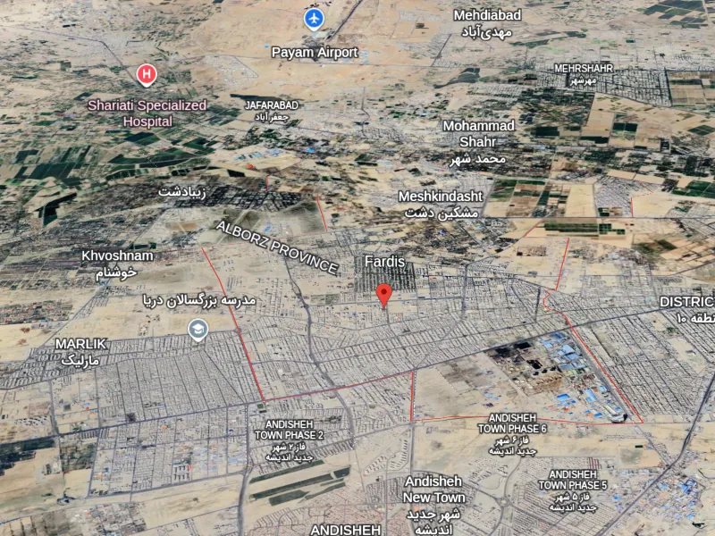 تهیه نقشه یو تی ام UTM در فردیس