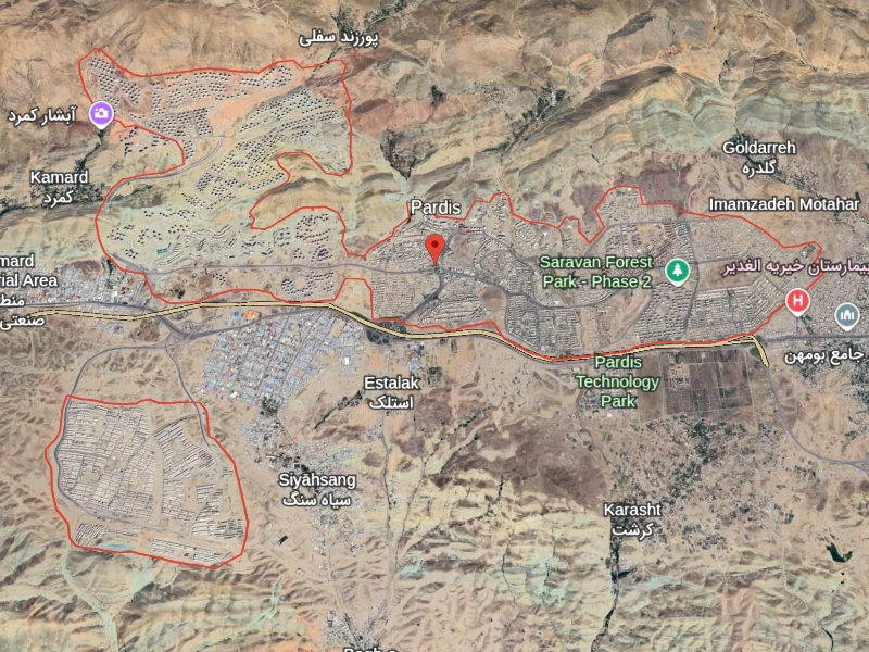 تهیه نقشه یو تی ام UTM در پردیس